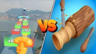 Tall man run 3d gameplay VS Wood Turning 3d game Play || android gameplay - new max levels