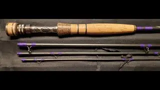 Schell Fly Rods, 4 weight, 10' nymph carbon fiber black with purple, medium-fast action
