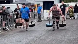 Man competes bravely at 'Southports Strongman' but ruptures tendons during the last event