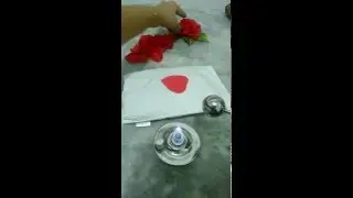 Rosa  de cetim engomada, parte 1