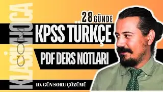 10. GÜN SORU ÇÖZÜMÜ | ZARF (BELİRTEÇ) | 2025 KPSS TÜRKÇE KONU ANLATIMI PDF DERS NOTLARI