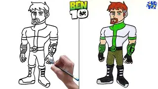 How to Draw Ben 10000 Step by step || Ben 10 Omniverse