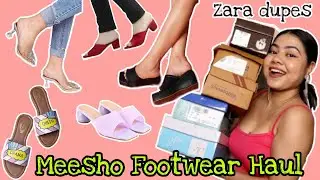 Trendy Meesho Footwear Haul 2023| ZARA DUPES| Heels, Wedges & Flats| Beauty Cuddle
