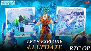RTC OP LIVE 🔥BGMI 4.1 UPDATE RUSH GAMEPLAY 💀#bgmilive  #bgmi #pubglive #iphone14promax  #shortslive