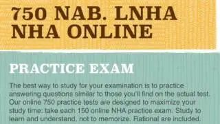 750 NAB LNHA NHA ONLINE PRACTICE EXAM