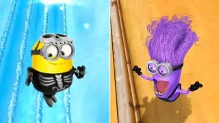 Minion Rush: Evil Skeleton Bob Minion Collects Bananas at The Arctic Base & The Pyramids