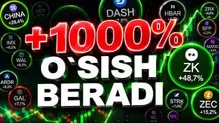 ⚠️ MEN SARMOYA KIRITADIGAN 7 KRIPTO ALTKOINLAR! KAMIDA X10-20 BAROBAR OSISH BERADI