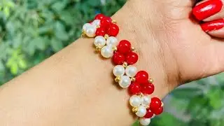 How To Make Simple Pearl Bracelet // Beads Bracelet// Easy And Quick Craft