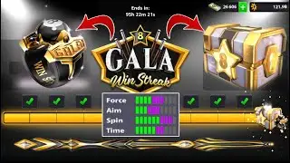 8 ball pool Gala Win Streak 😍 Free Ring And Cue