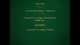 July 6, 1941 - Texas Governor's Mansion, Austin - W. Lee 