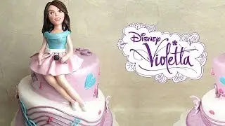 Violetta in pasta di zucchero per torta - Fondant Violetta Disney Cake Topper