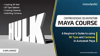 Maya Course | How to Create a 3D Text and a Camera in Maya