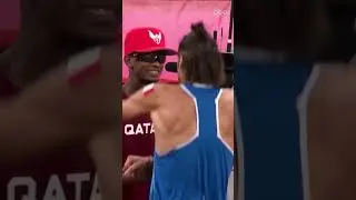 M. Barshim 🇶🇦 and G. Tamberi 🇮🇹⁠ ended a jump-off by agreeing to share the high jump gold medal! 😍