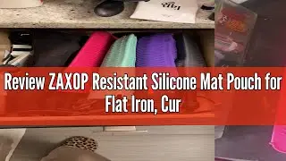 Review ZAXOP Resistant Silicone Mat Pouch for Flat Iron, Curling Iron,Hot Hair Tools (Hotpink)