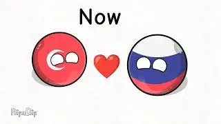 Countries relationship then and now. Short comparison animation.