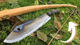 How to make a LONGBOW with KNIFE?