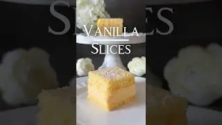 Ad | Vanilla Patisserie Slices Recipe 🤍 (in the Caption) #vanilla #slices #recipe