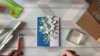 Tonic Craft Kit Tutorial January - Keren Baker - Floral Split Colour Card