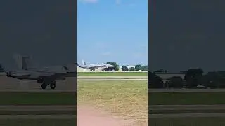 A beautiful F/A 18 landing in EAA Airventure airshow at Wittman Regional, oshkosh #avation #eaa