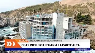 Filtran Impactantes im&aacute;genes de marejadas que golpean al abandonado hotel Punta Piqueros de Conc&oacute;n