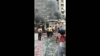 Generator inside Palm Olympia Society, Greater Noida West catches fire