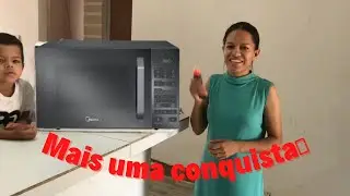 MEU MAIS NOVO MICRO-ONDAS Midea MXSA35s2 35L ESPELHADO PRATA 220v / Roseane Souza