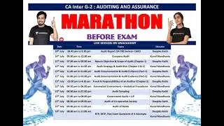 Audit Marathon Schedule | CA Intermediate | Deepika Rathi |#shorts