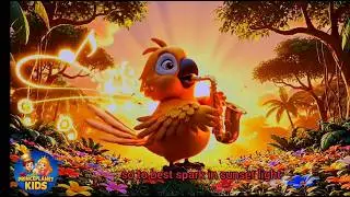 Charlie the Rainbow Parrot | Colorful Jungle Music Song for Kids