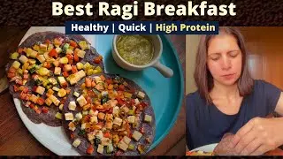 Ragi Uttapam Recipe | Instant Healthy High Protein Breakfast | रागी उत्तपम | Weight Loss | Ep 44