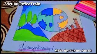 How to Draw Scenery With Pencil By Suhana Ansari - #pencildrawing