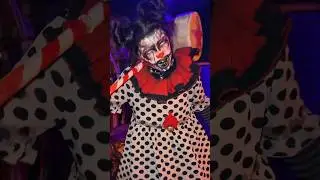 The transformation of Jingles the Clown #hauntedhouse #clown #transition #halloweencostume