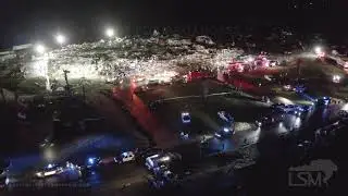 12-11-2021 Mayfield, Kentucky, Drone Aerials Of Destroyed Mayfield Consumer Products