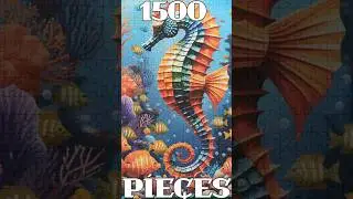 Sea Horse in the Center of a Colorful Underwater World!🐠🧩🌊  #SeaHorse #ColorfulPuzzle #PuzzleShorts