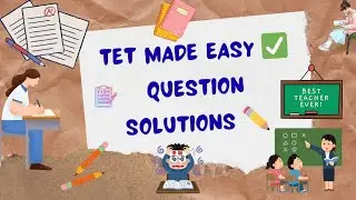 TET Made Easy &ndash; Full Question Paper Solved @SimpleSpark-7 #tetpreparation