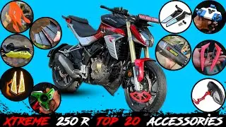 Xtreme 250r all accessories 🔥 xtreme 250r full modification | xtreme 250r mirror,lever guard,visor