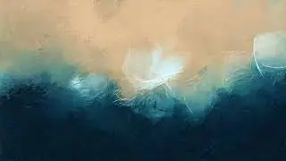 Sea beach from a bird's eye view  Abstract digital painting