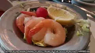 изысканный ужин каждый вечер во время круиза на лайнере SPECTRUM OF THE SEAS с компанией ROYAL CA...
