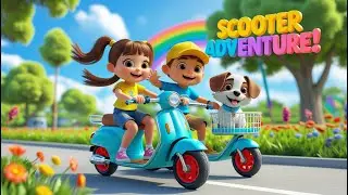 Scooter Adventure 🚲 | Fun Kids Song & Animated Ride with Lily | Nursery Rhymes for Children