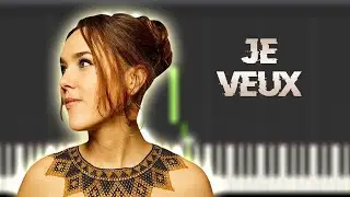 Zaz - Je veux | Instrumental Piano Tutorial / Partitura / Karaoke / MIDI
