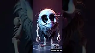 Blue furry monster with two large eyes and a big nose/Aiart