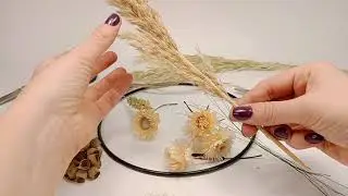 Droogbloemen krans cirkel DIY zelf maken
