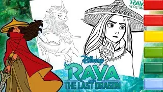 Coloring Raya & Sisu | Raya and The Last Dragon Coloring Page | Markers