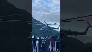 Indian Air Force MI 17 Helicopter Kedarnath Helipad || Helicopter Take off ||#helicopter #airforce