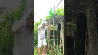 shower with watering can