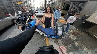 LEVANDO PASSAGEIRA GATA NO CENTRO!