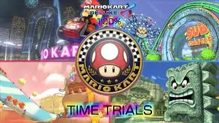 Mario Kart 8 Deluxe 100% Walkthrough &ndash; Mushroom Cup Time Trial Ghosts (150cc-200cc)