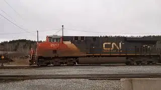 CN 730 rolling over to Courtney Bay Potash Terminal.