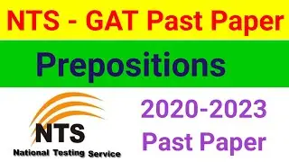 NTS GAT Past Paper Prepositions || Past Paper Important Prepositions || General aptitude Test #gat