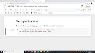 Intro to Python - Input Function