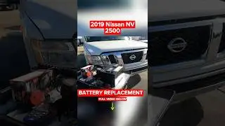 2019 NISSAN NV3500 BATTERY REPLACEMENT #automobile #mechanic #youtubeshorts #diy #snapon #milwaukee